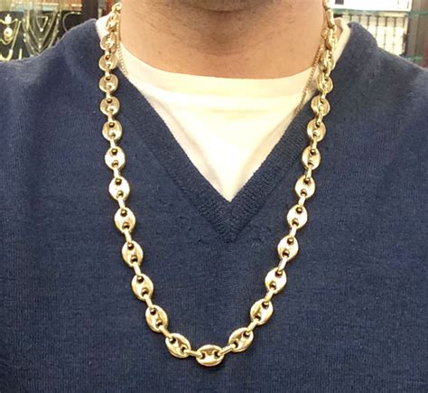 gucci puff chain 14k